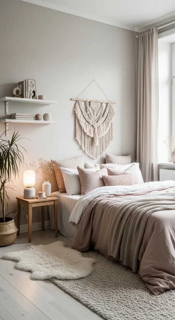 Soft Neutral Scandi Boho Bedroom