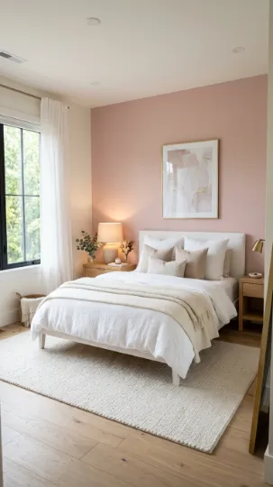 Soft Pink Accent Wall