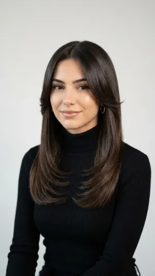 Straight Sleek Butterfly Cut