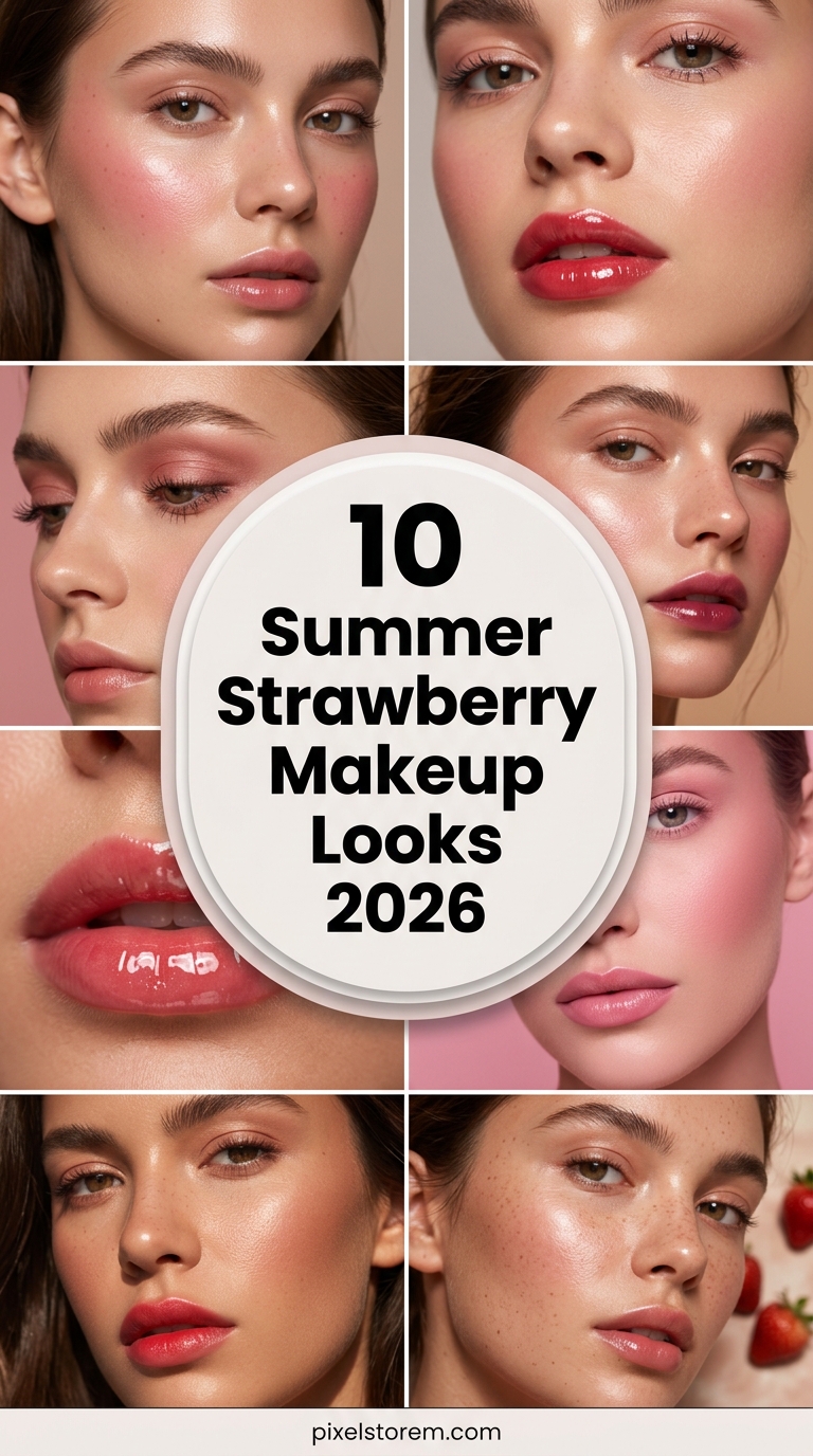 10 Summer Strawberry Makeup Looks for a Fresh Glowy 2026 Style