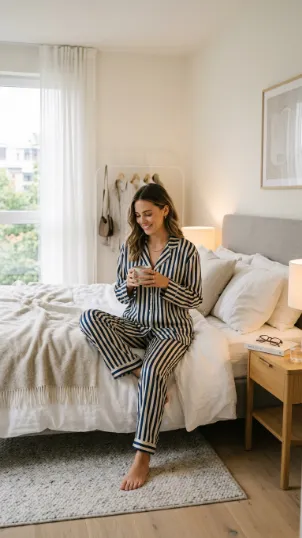 Striped Silk Pajamas