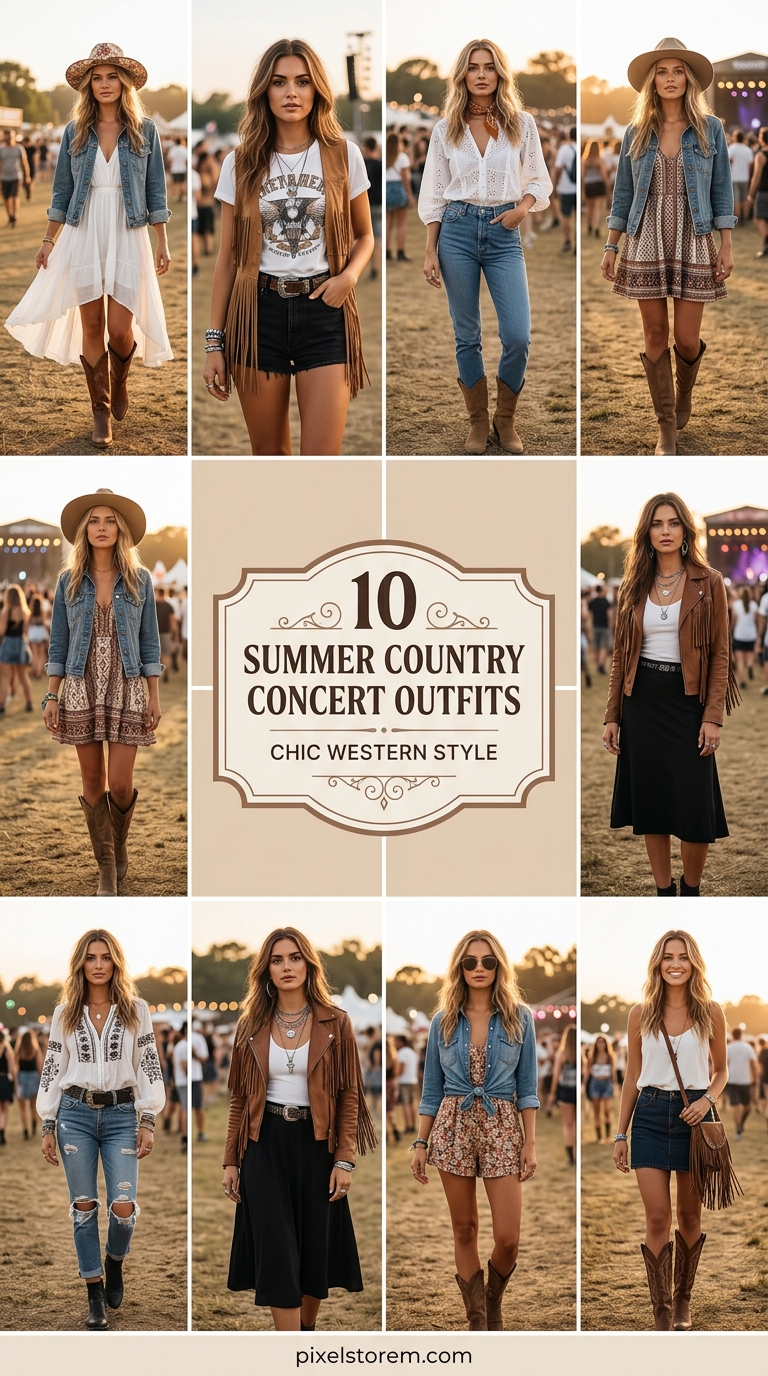 10 Summer Country Concert Outfits Chic Western Style