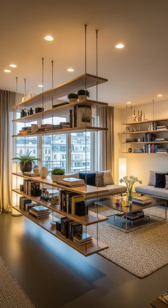 Suspended Bookshelves