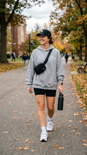 Sweatshirt with Biker Shorts