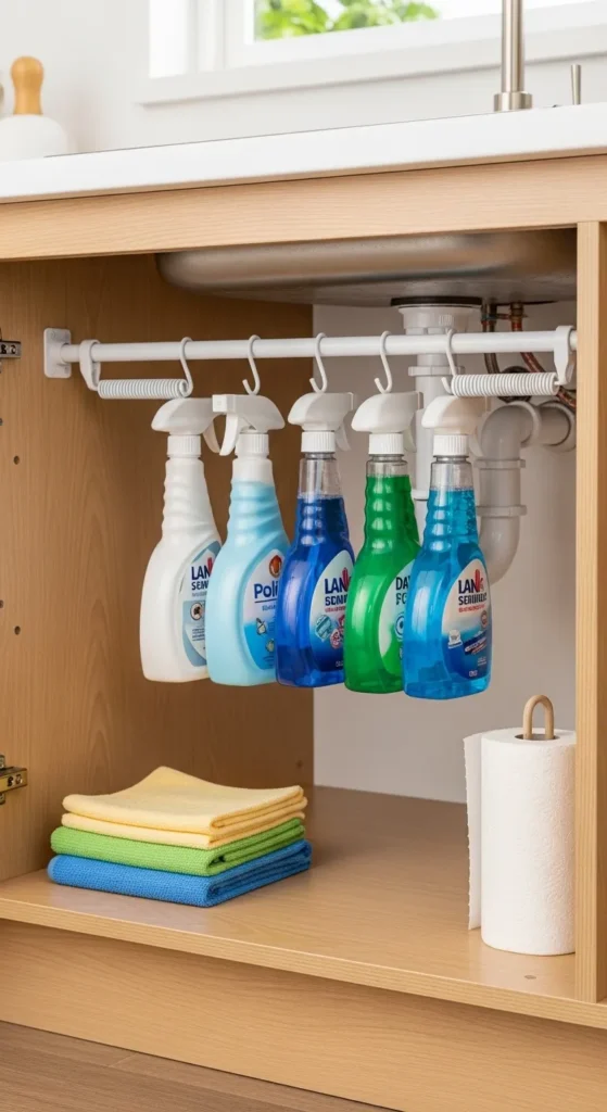 Tension Rod for Spray Bottles 