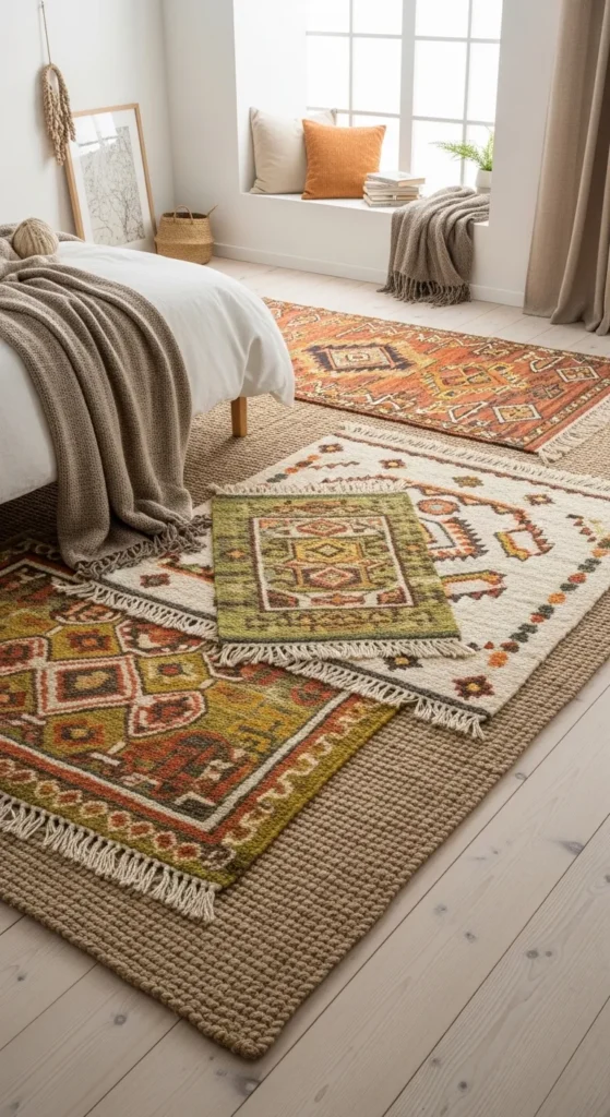 Textured Rugs Bedroom