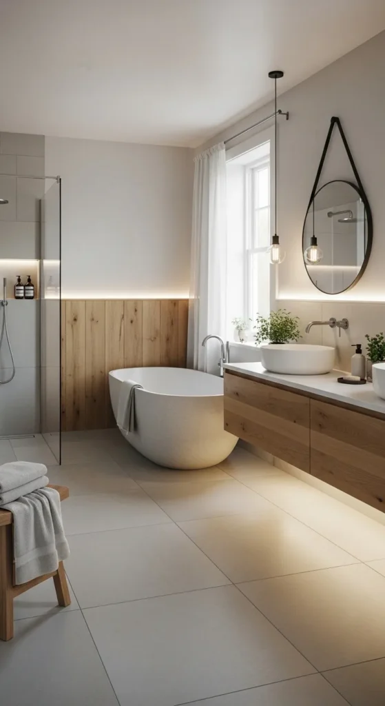 Textured Transitional Bathroom