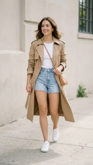 Trench with Shorts