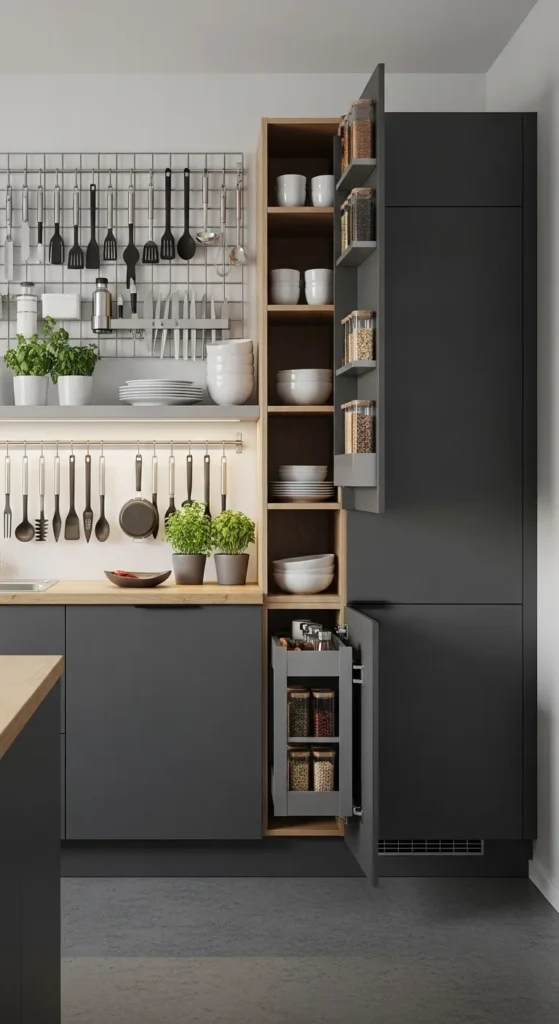 Vertical Storage Kitchen