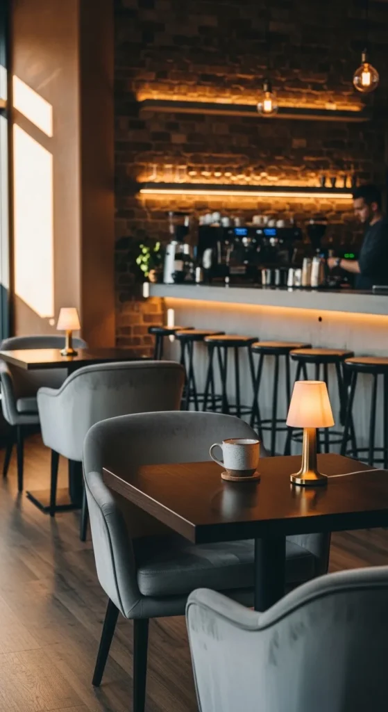 Warm Lighting Coffee Bar