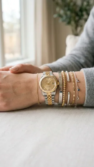 Watch and Bracelet Stack