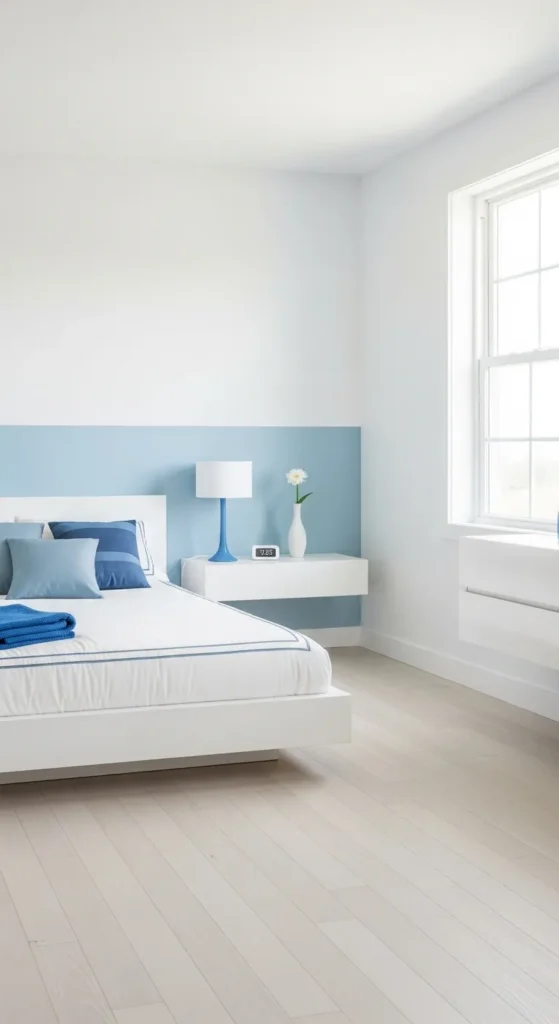 White and Blue Combination