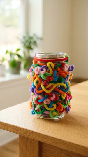 Wrapped Pipe Cleaner Vase