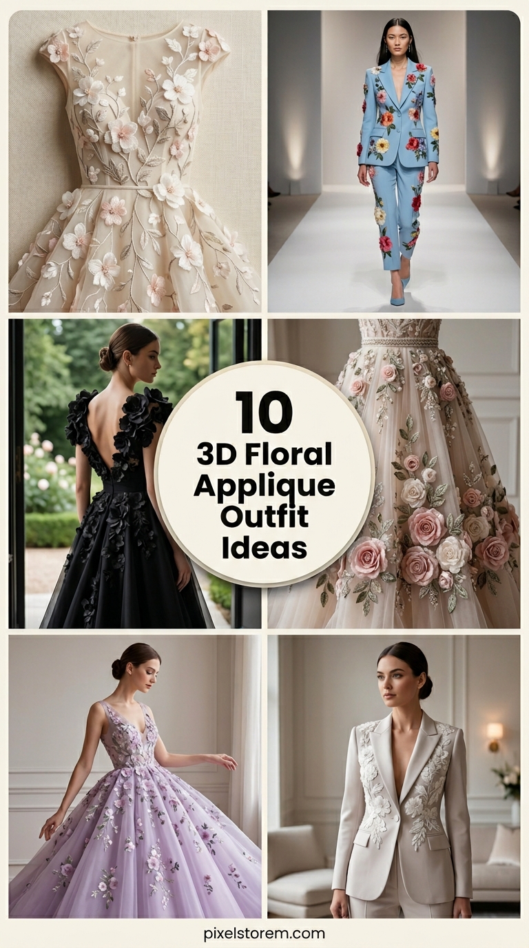 10 3D Floral Applique Outfit Ideas for Summer Events