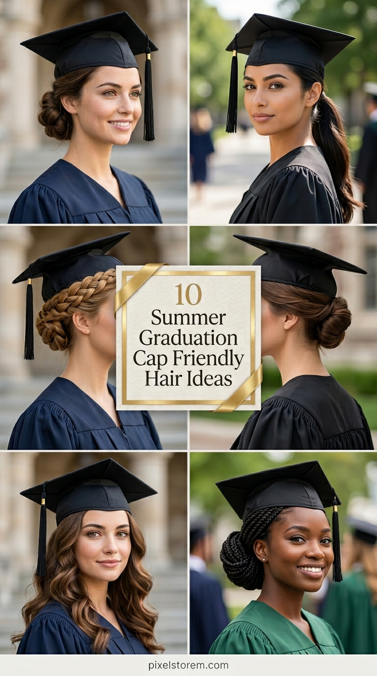10 Summer Graduation Cap Friendly Hair Ideas