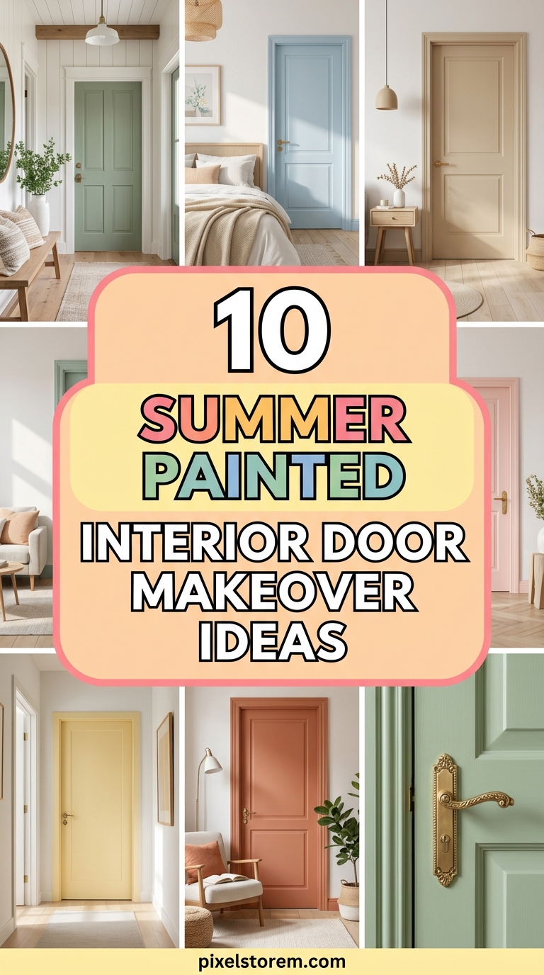 10 Summer Painted Interior Door Makeover Ideas
