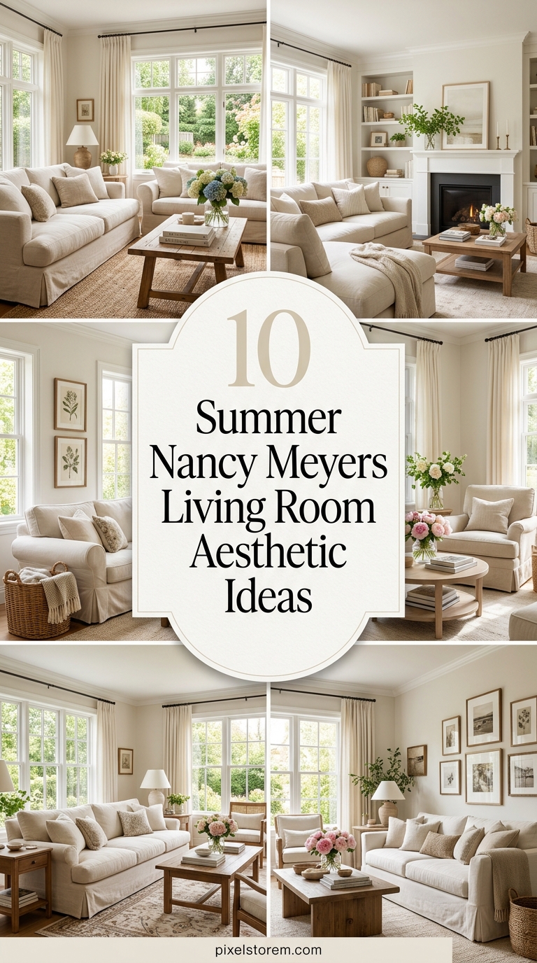 10 Summer Nancy Meyers Living Room Aesthetic Ideas