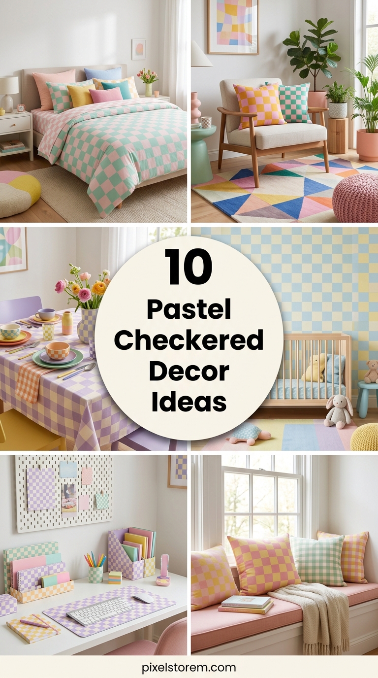 10 Pastel Checkered Decor Ideas for a Summer Refresh