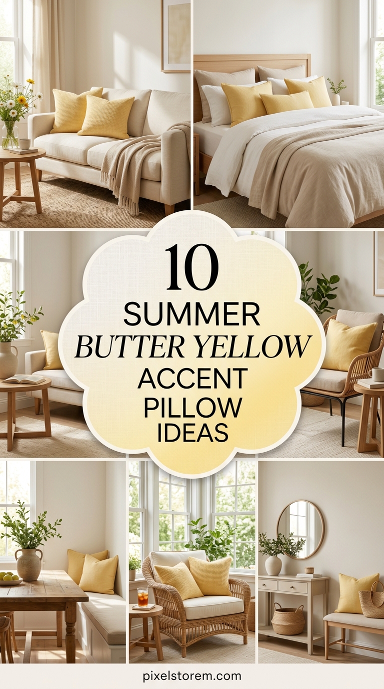 10 Summer Butter Yellow Accent Pillow Ideas
