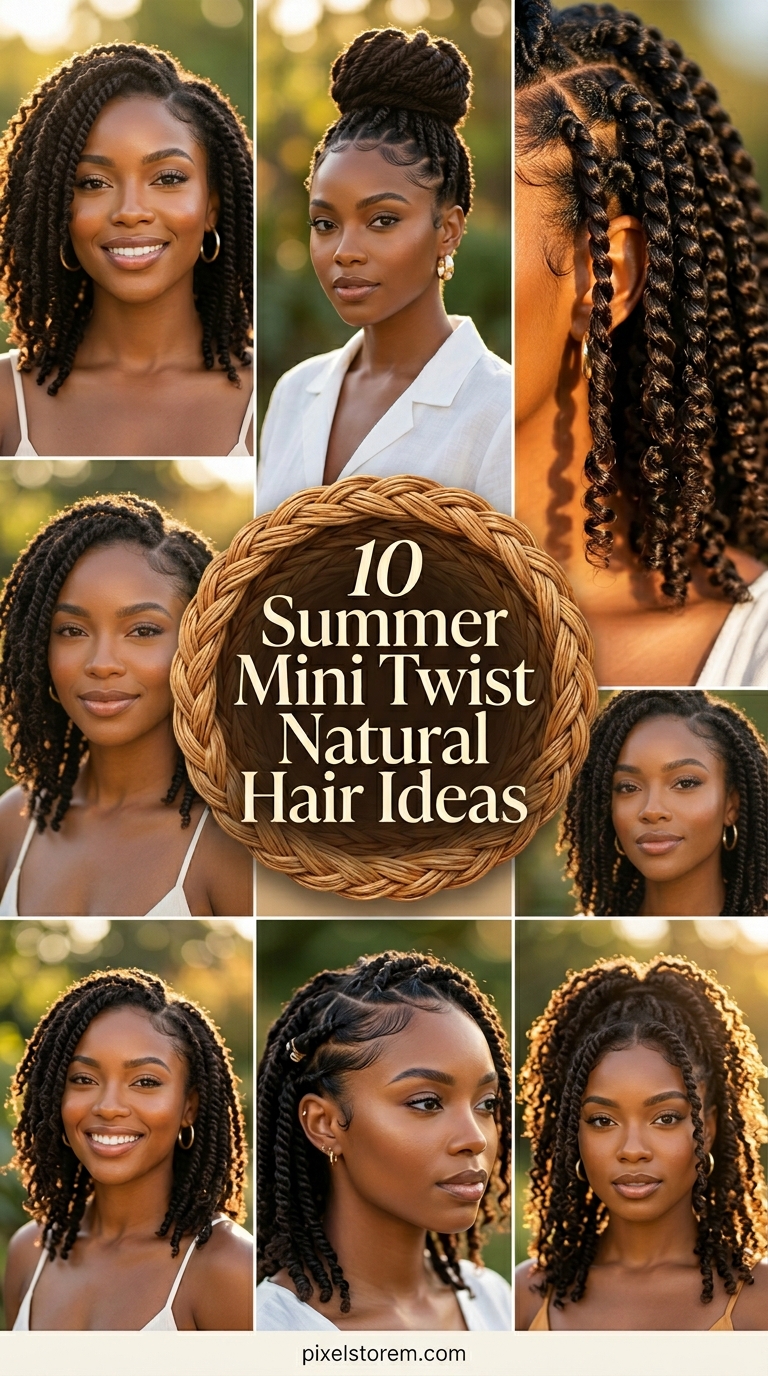 10 Summer Mini Twist Natural Hair Ideas