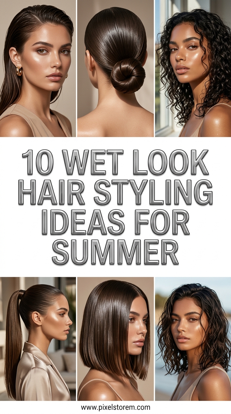 10 Wet Look Hair Styling Ideas for Summer