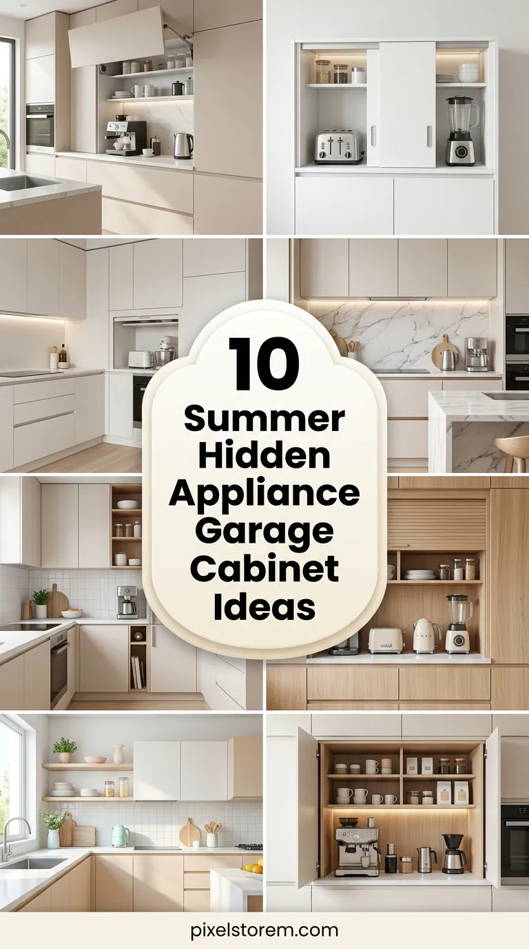 10 Summer Hidden Appliance Garage Cabinet Ideas
