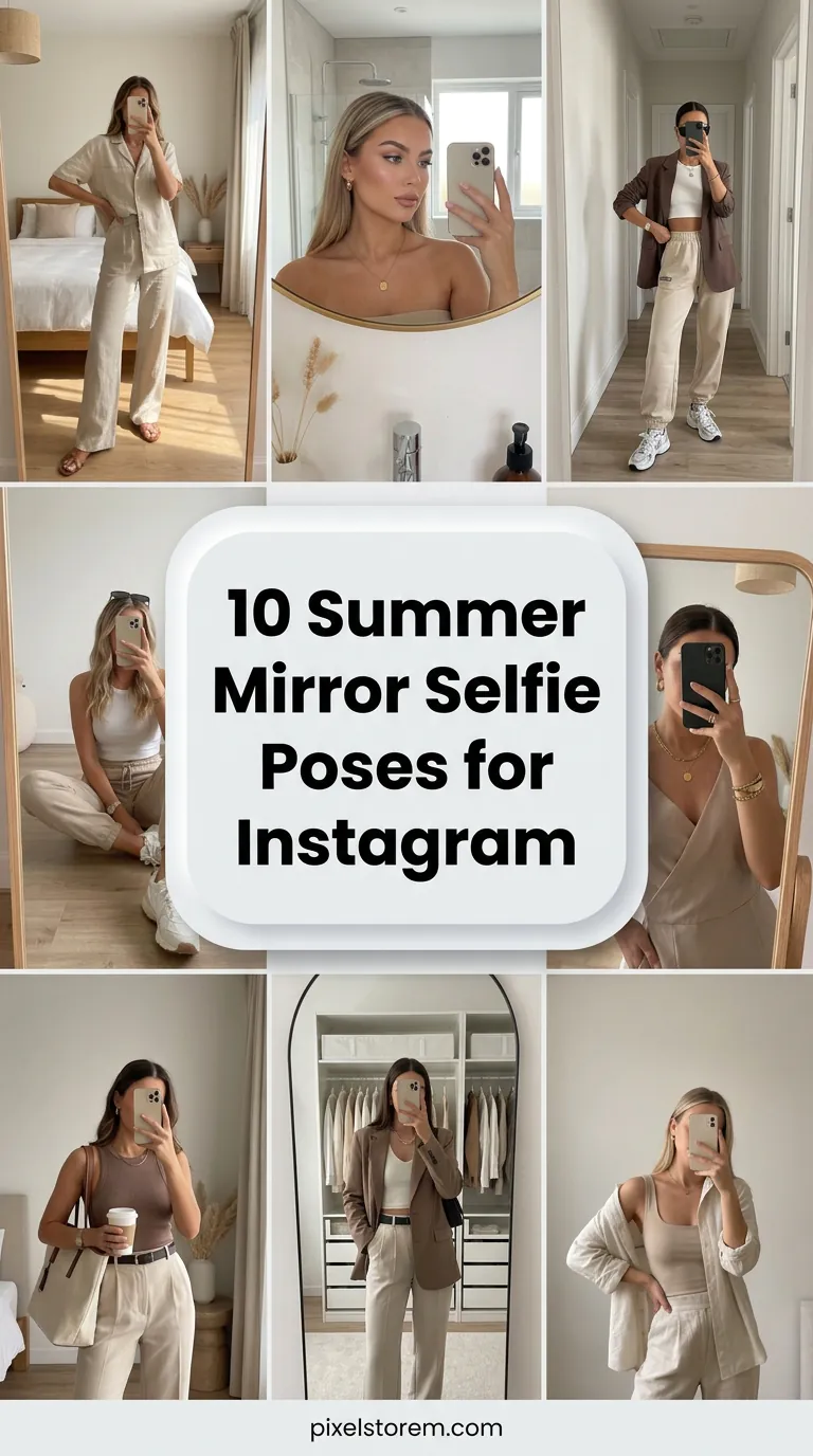 10 Summer Mirror Selfie Poses for a Chic Instagram Aesthetic