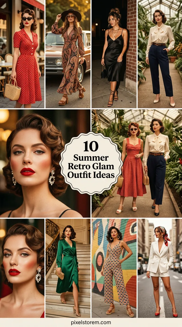 10 Summer Retro Glam Outfit Ideas