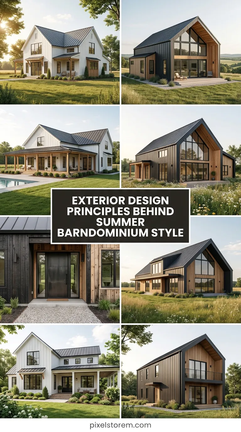 Exterior Design Principles Behind Summer Barndominium Style