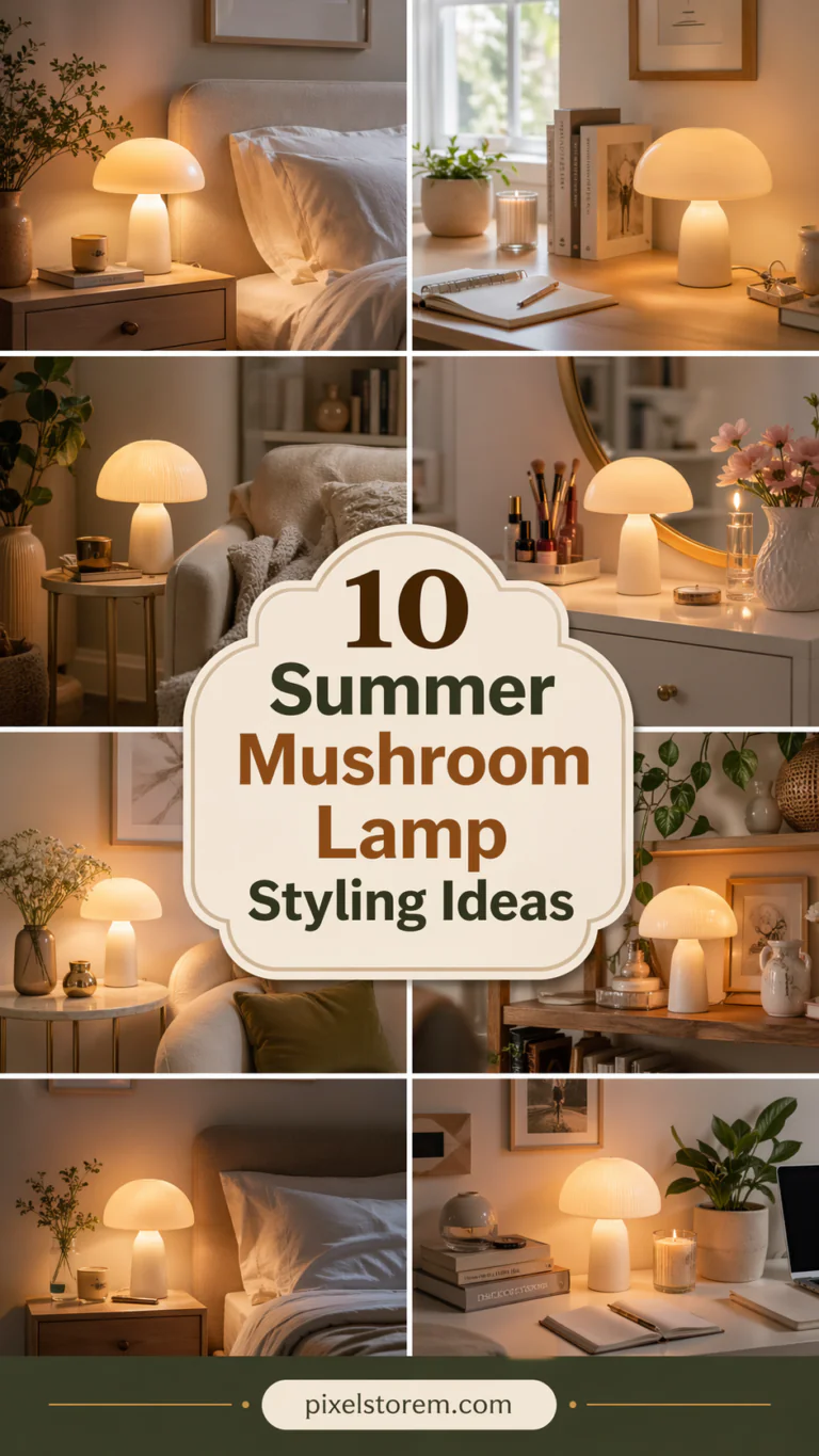 10 Summer Mushroom Lamp Styling Ideas for a Cozy Aesthetic Glow