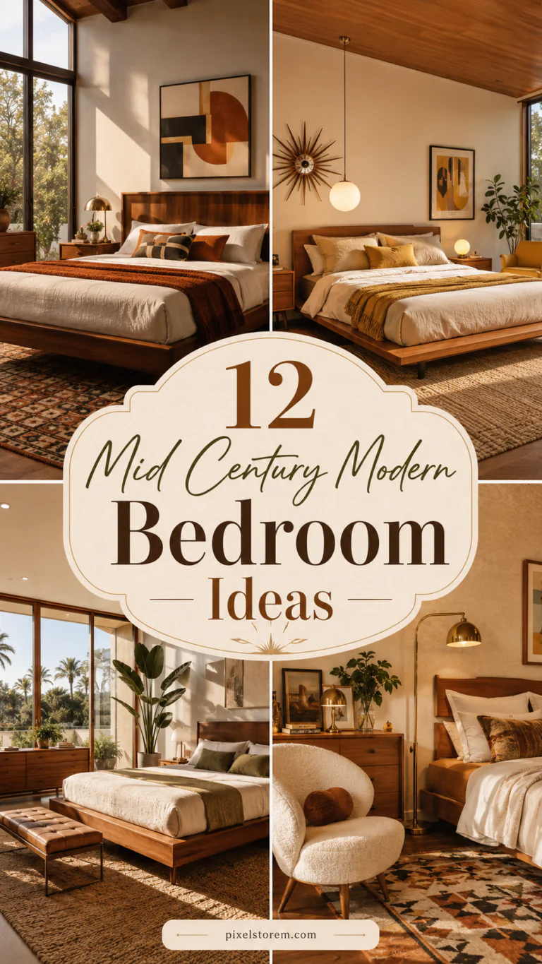12 Mid Century Modern Bedroom Ideas for a Timeless, Warm, and Stylish Space