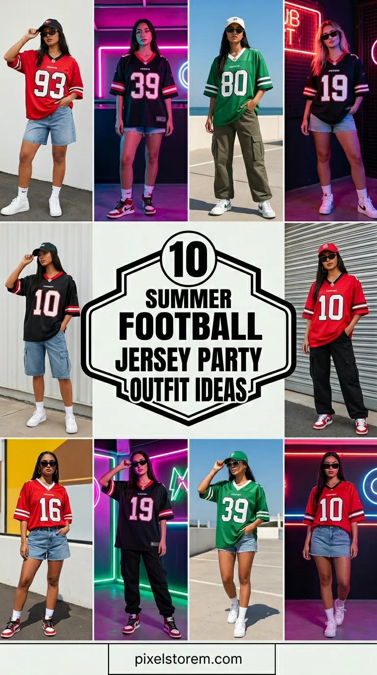 Summer Football Jersey Party Outfit Ideas