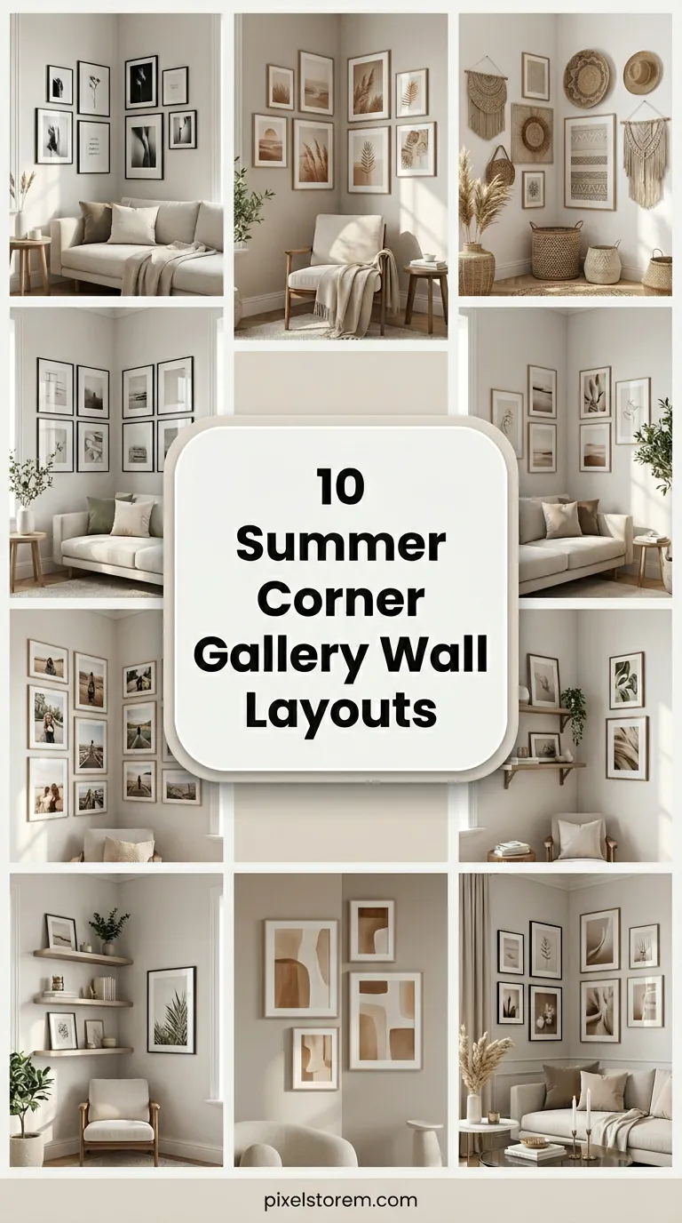 10 Summer Corner Gallery Wall Layout Ideas for a Stylish Space
