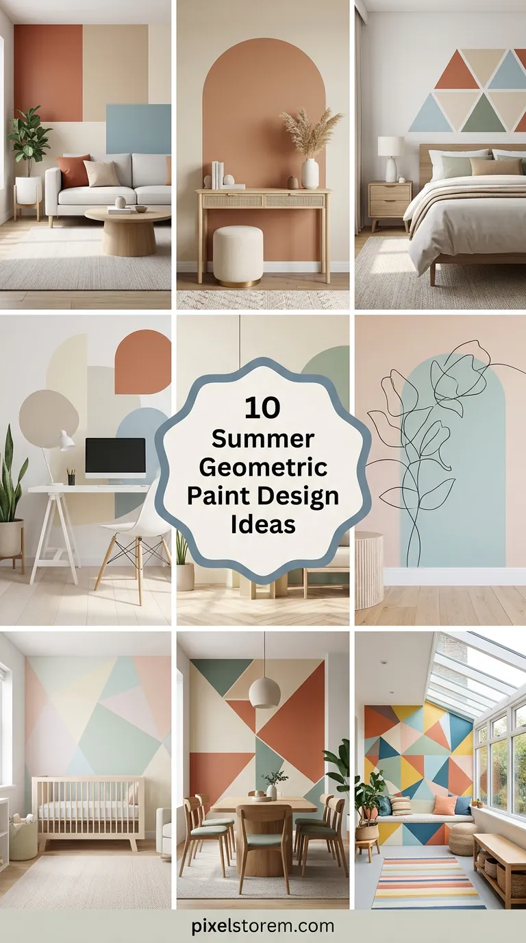 10 Summer Geometric Paint Design Ideas