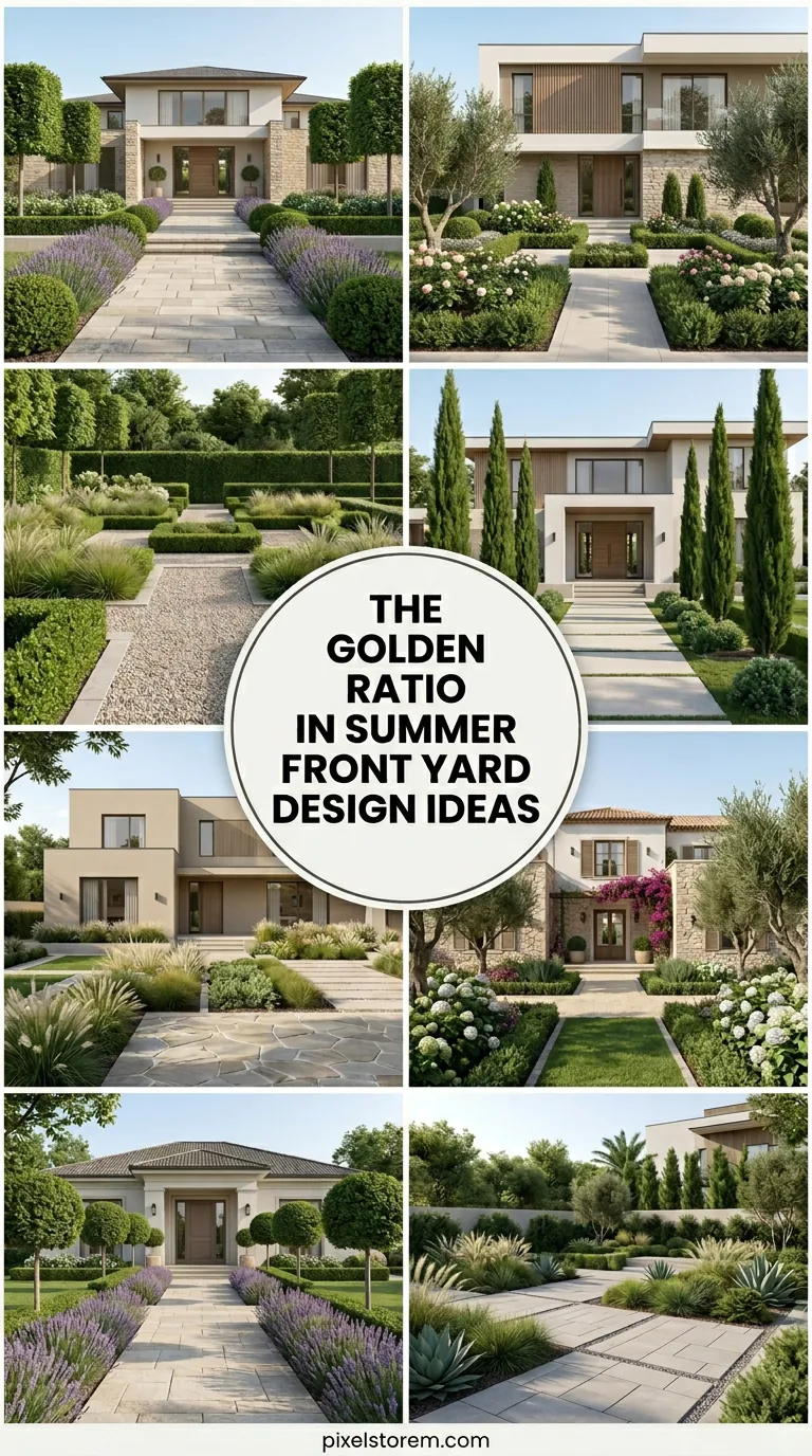 The Golden Ratio in Summer Front Yard Design Ideas