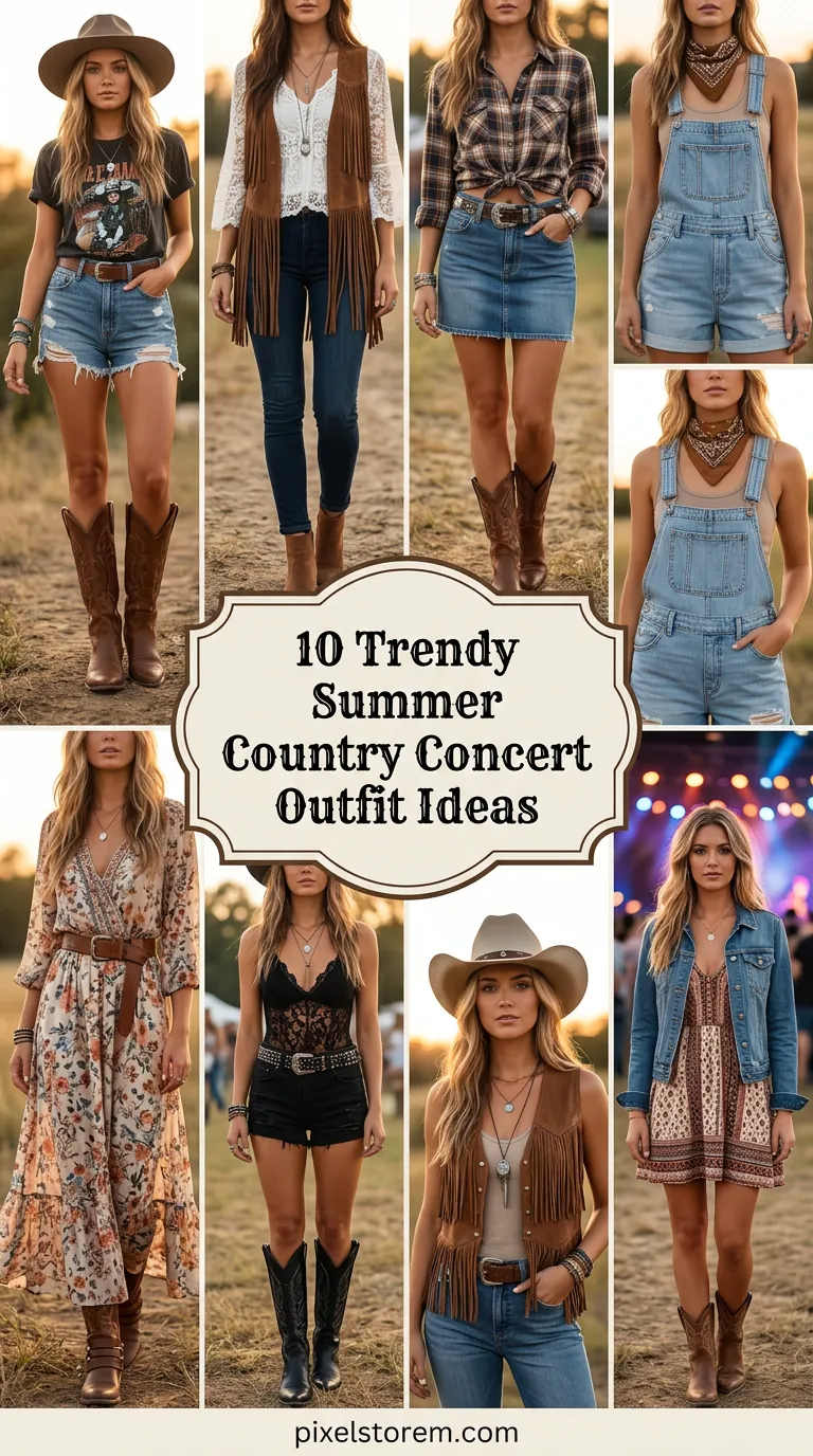 10 Trendy Summer Country Concert Outfit Ideas