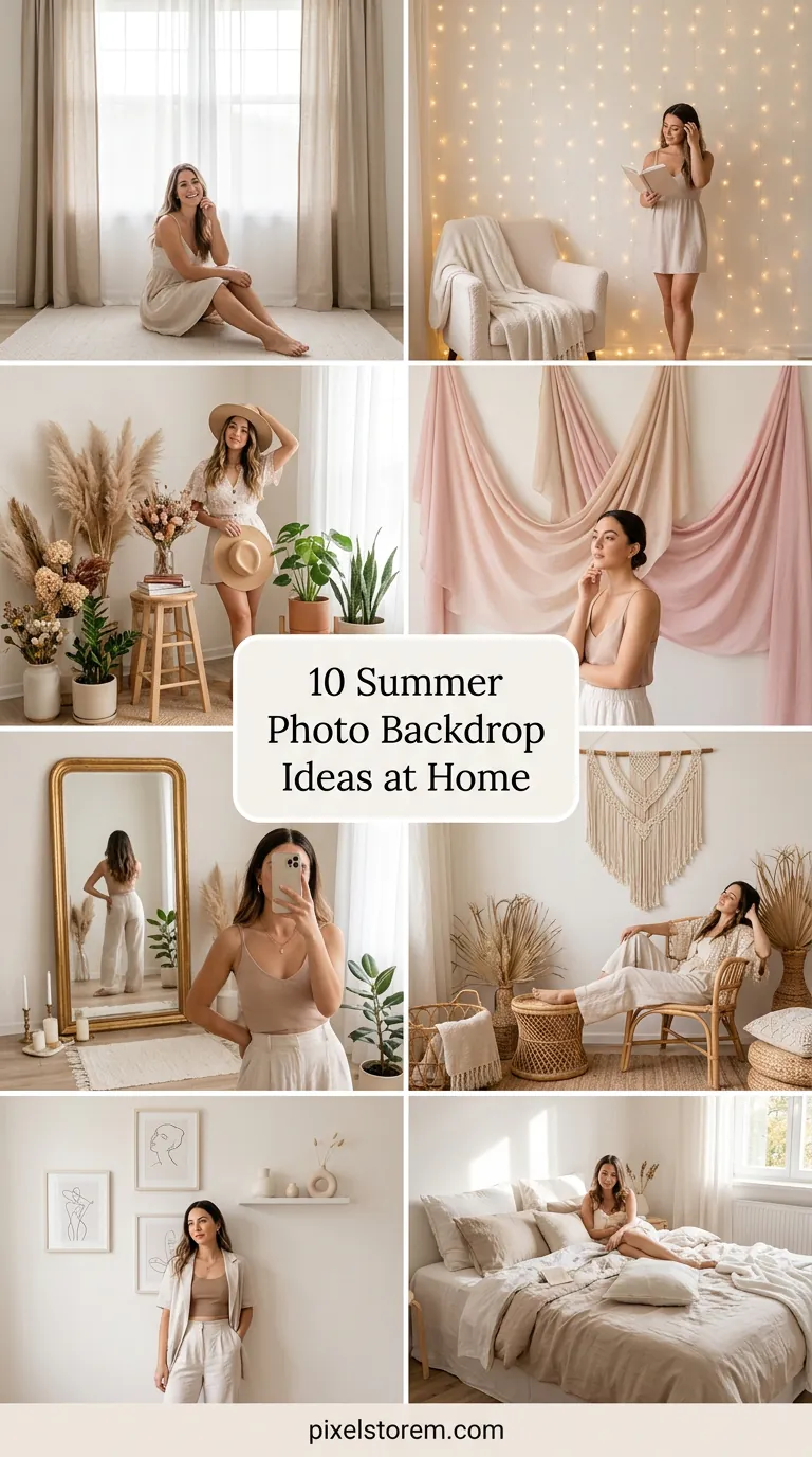 10 Summer Photo Backdrop Ideas at Home