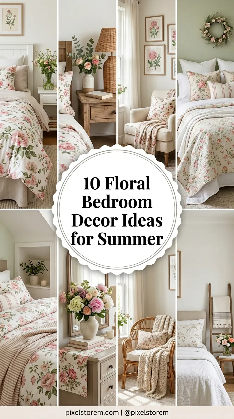 10 Floral Bedroom Decor Ideas for Summer