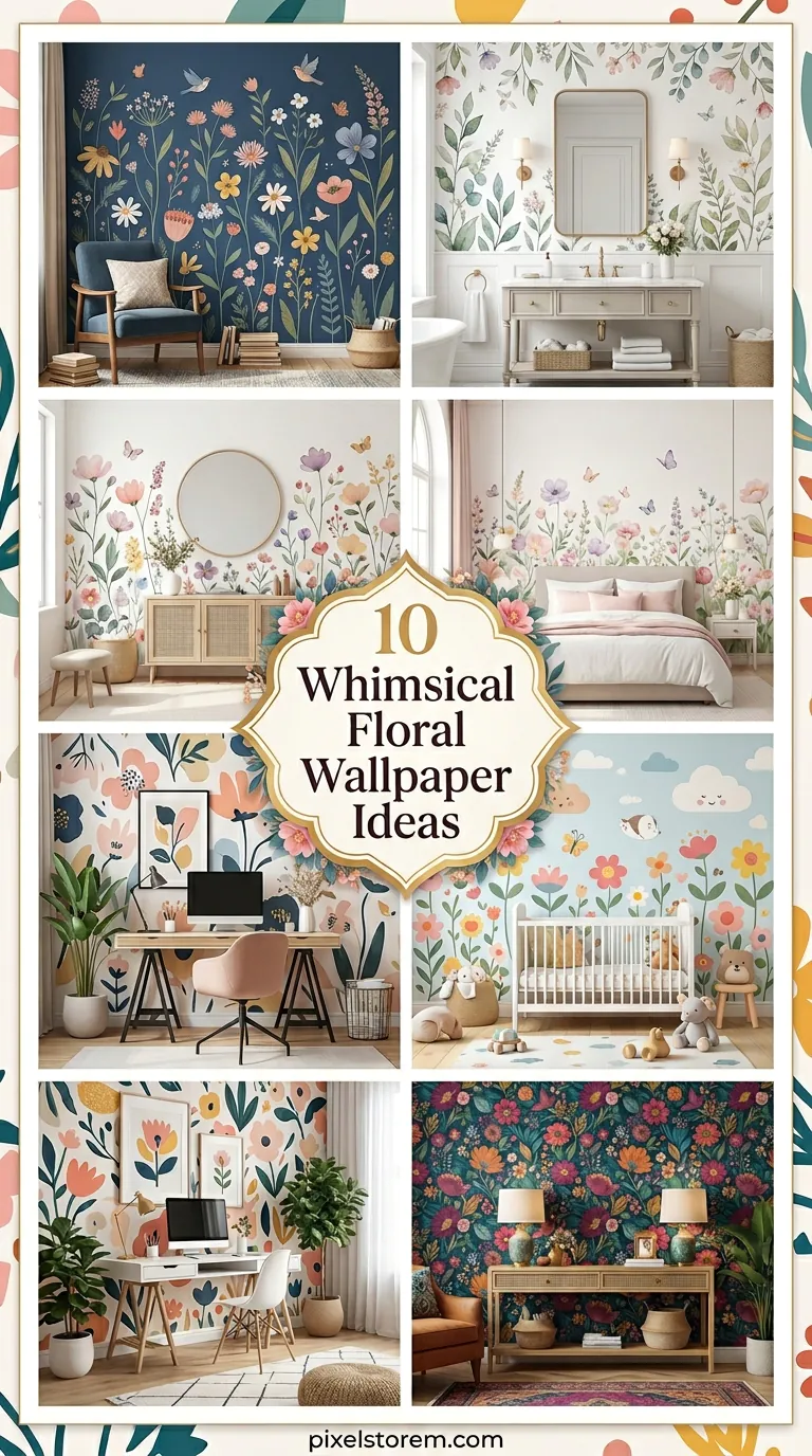 10 Whimsical Floral Wallpaper Ideas for Bedrooms