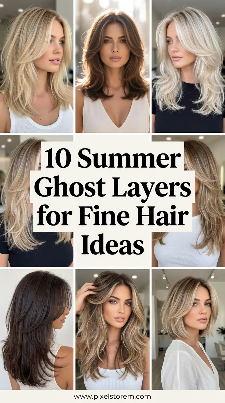 10 Summer Ghost Layers for Fine Hair Ideas