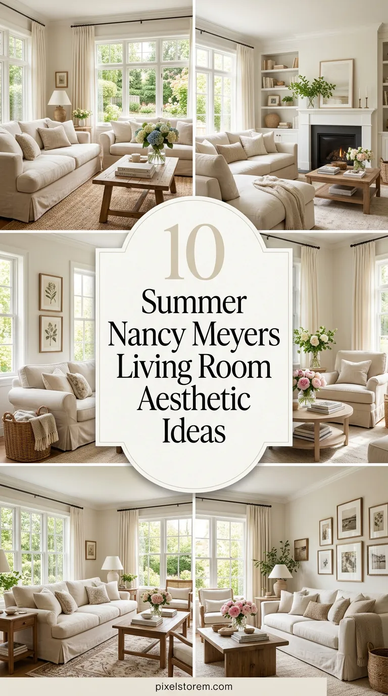 10 Summer Nancy Meyers Living Room Aesthetic Ideas