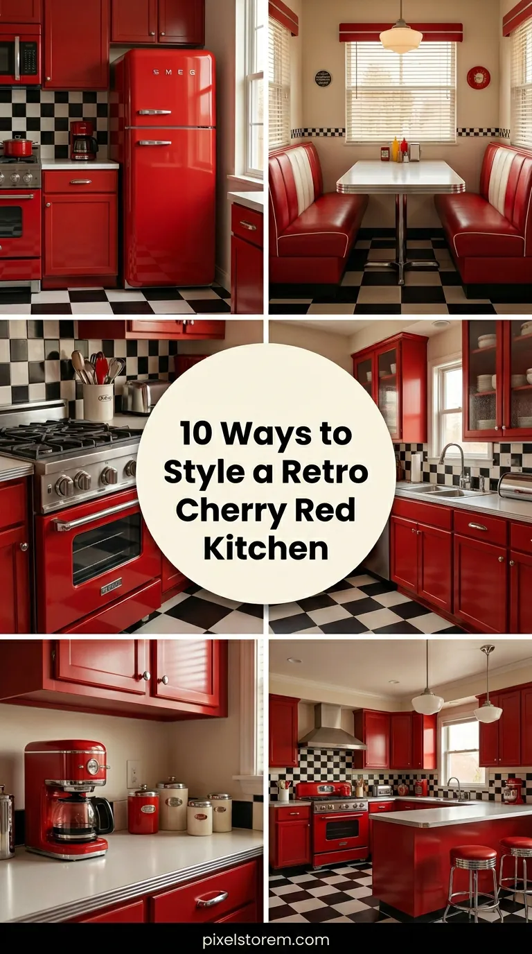 10 Summer Retro Cherry Red Kitchen Styling Ideas