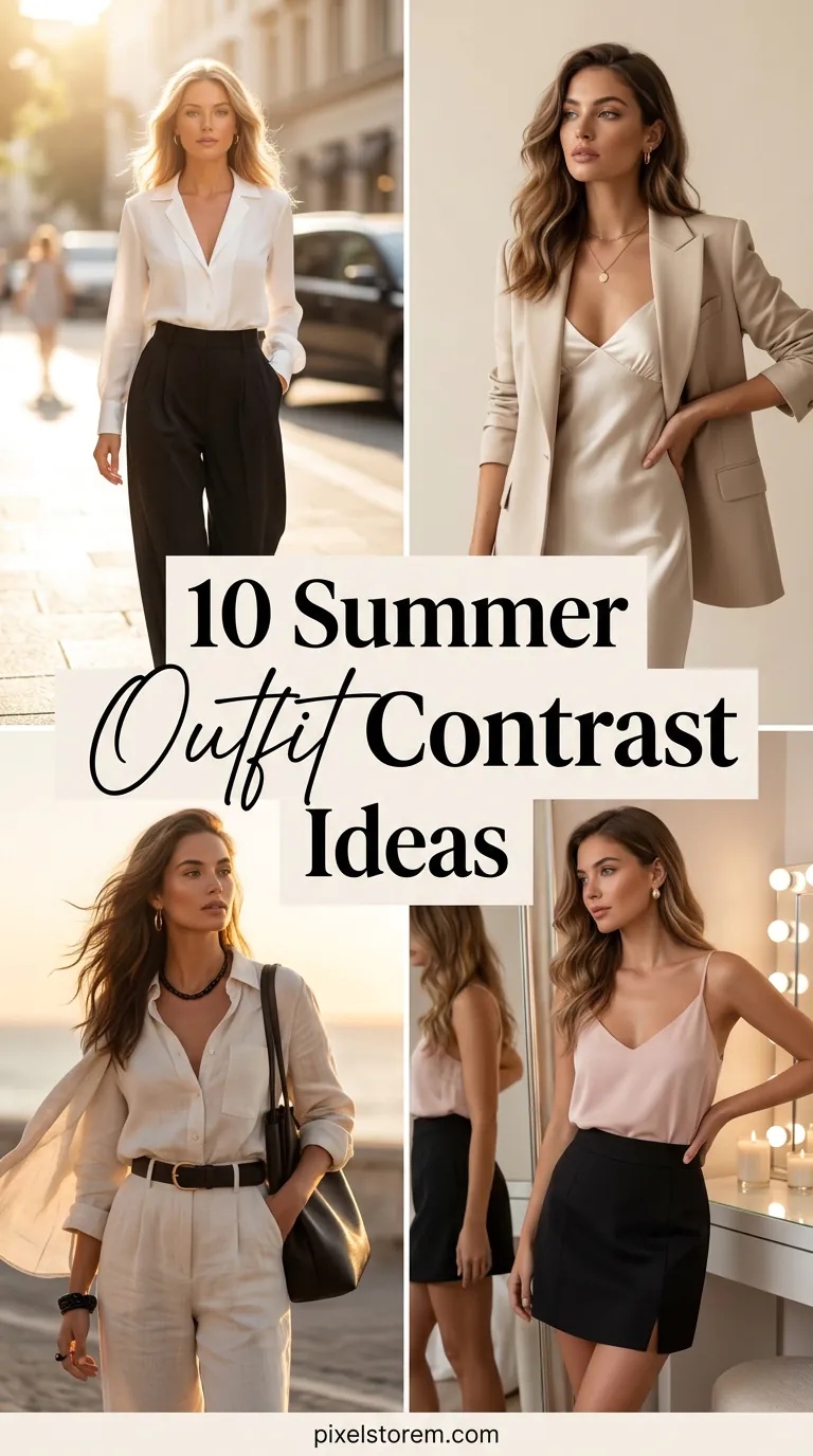 10 Summer Outfit Contrast Ideas That Pop
