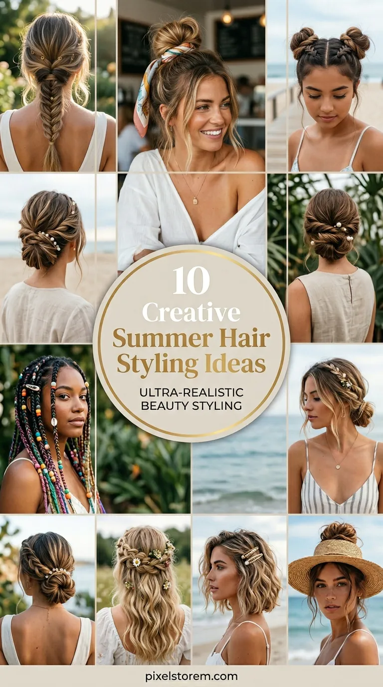 10 Creative Summer Hair Styling Ideas