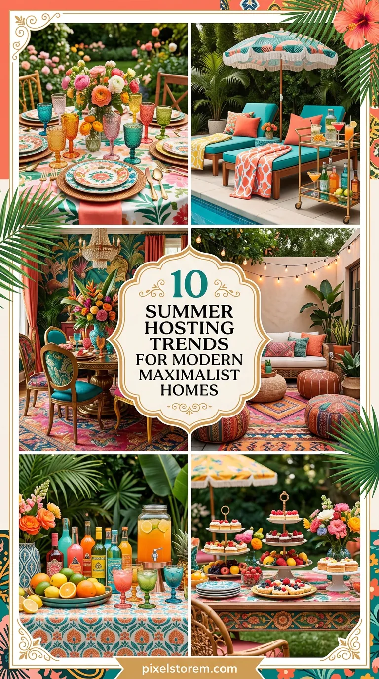 10 Summer Hosting Trends for Modern Maximalist Homes