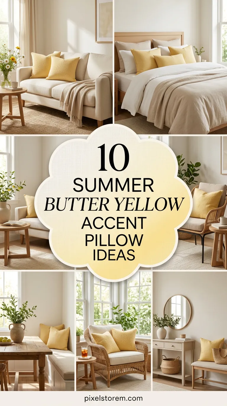 10 Summer Butter Yellow Accent Pillow Ideas