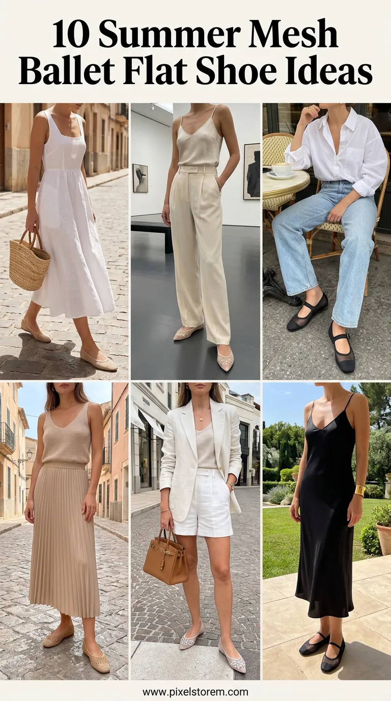 10 Summer Mesh Ballet Flat Shoe Ideas